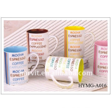 Venta al por mayor 2015 nueva taza de café de hueso 11oz / taza de café recta del cuerpo / la etiqueta del precio de fábrica imprimió nuevas tazas de hueso de China